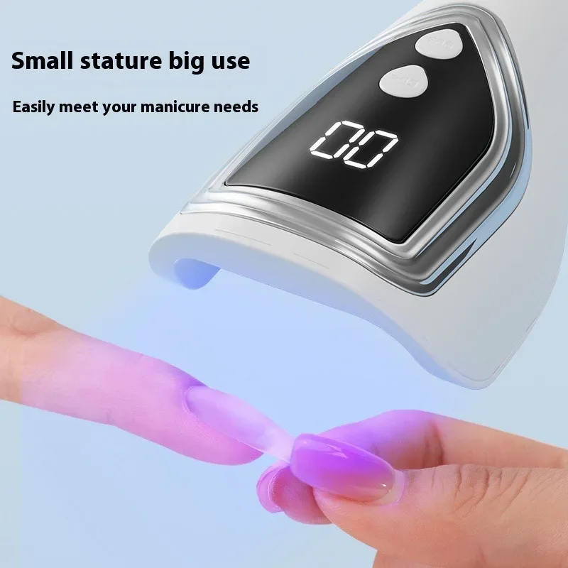 Portable LED ultraviolet lamp, suitable for nail dryer, mini nail salon lamp, rechargeable nail dryer, suitable for gel nail pol