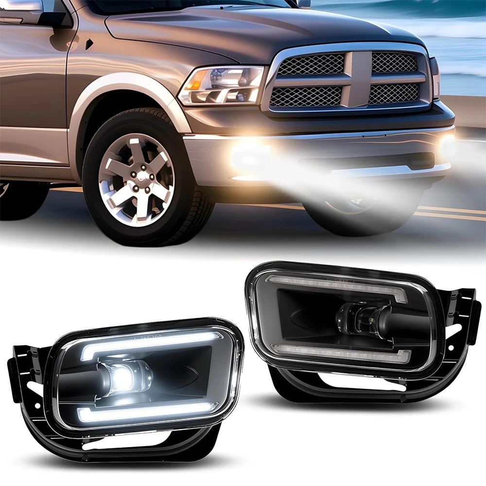 

LED Fog Lights for 2009 2010 2011 2012 Dodge Ram 1500 Car Light for RAM 2500 3500 2012 - 2018 Front Driving Fog Lamp Assembly