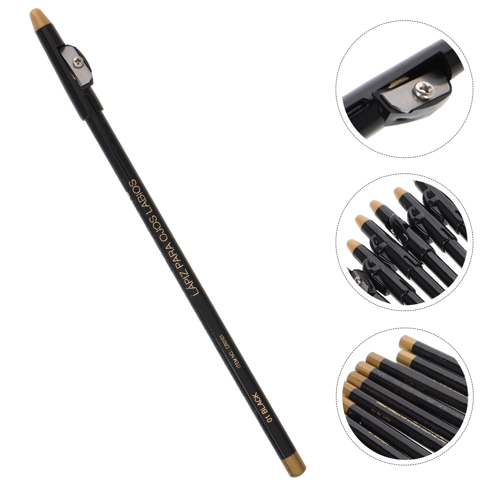 

12Pcs Women Makeup Brow Pencil Waterproof Eyebrow Liner Portable with Sharpener Dual Use Smudge Proof Matte Look