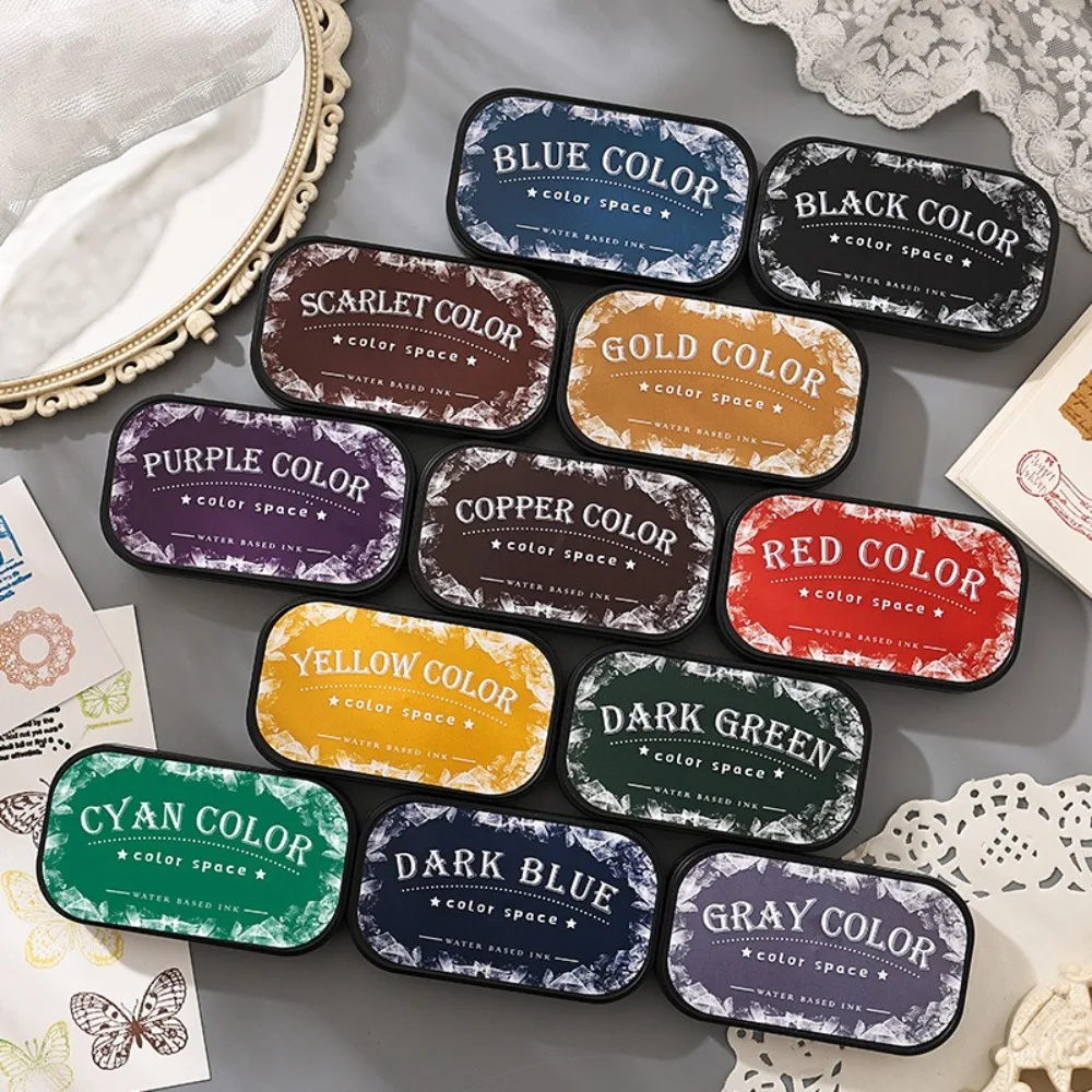 

New Colorful Water Based Ink Pad Quick Drying Easy to Use Self Ink Stamp High Density Sponge Inkpad Scrapbook Supplies