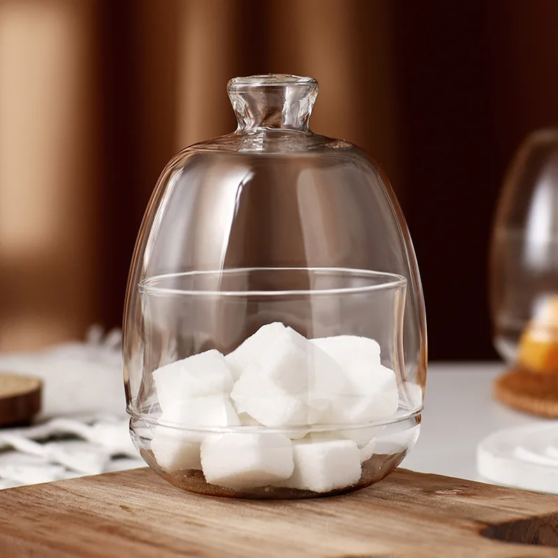 JMY - جرة محكمة الغلق من الزجاج البورسليكات العالي مع غطاء، حاوية السكر، علبة الشاي، حاوية تخزين المقهى، درجة حرارة عالية #3