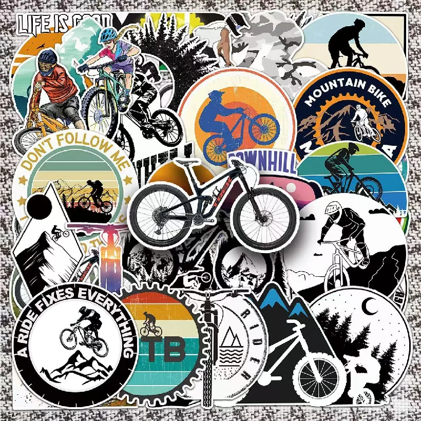 

10PCS/50PCS SHEET riding compass sticker PET material frame scratch cover suitable for bicycle seat tube beam outdoor decorative