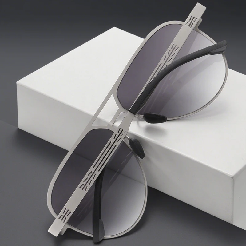 

2025 New Quality UV380 Sunglasses for Men Car Driving Outdoor Casual Sun Glasses Metal Pilot Frame Sunproof Eyewear