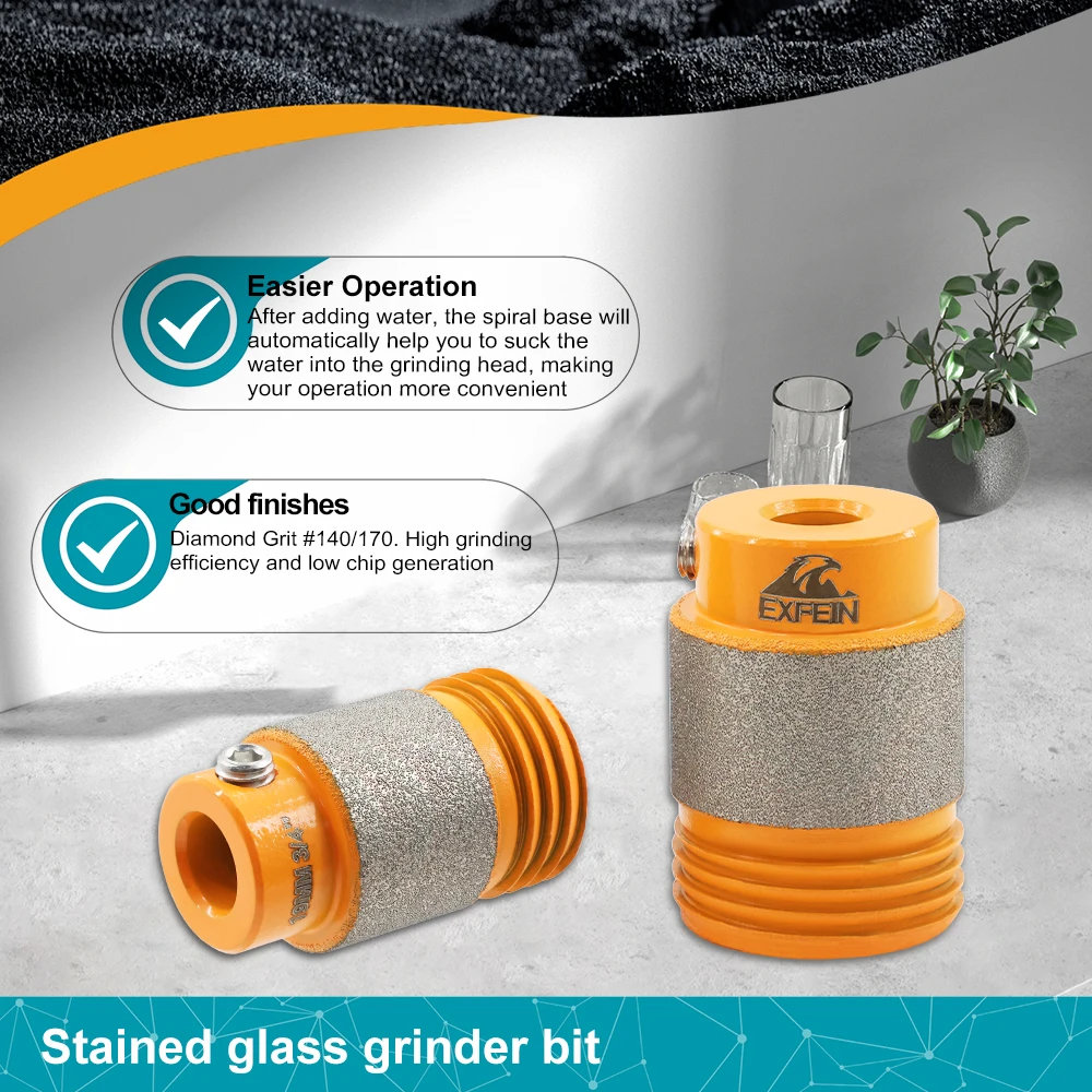 Diamant-Schleifkopf, gelöteter Polierbit für Glas, Buntglas, Keramik, Porzellan, Marmor, DIY-Schleifen – Detail 5