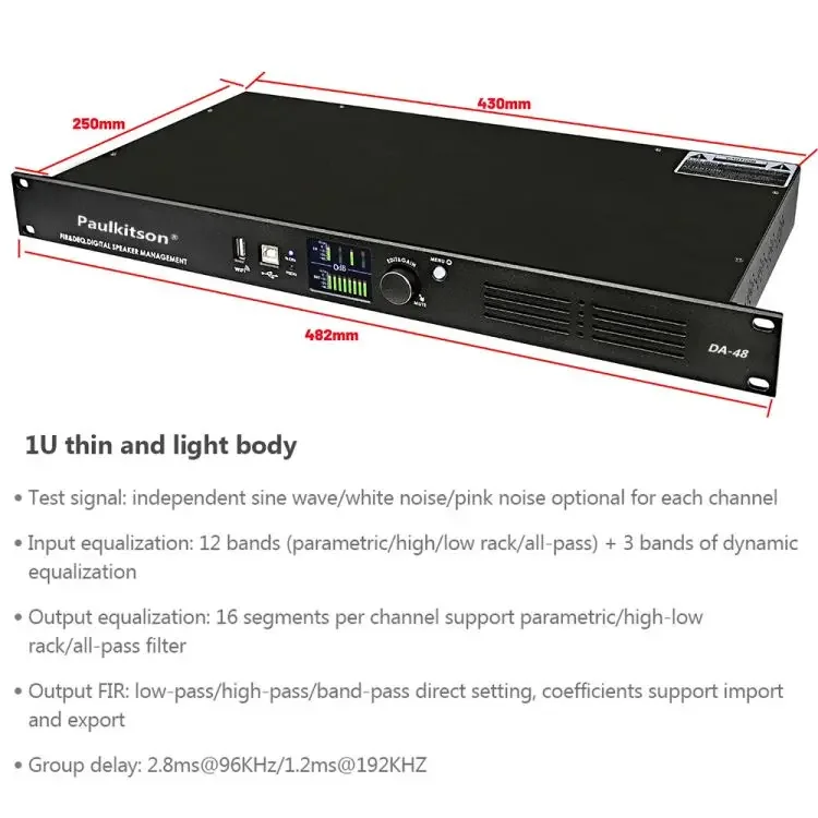 DA48 4 in 8 Out Digirate audo Processor Professioneel luidsprekerbeheersysteem Dsp audo Processor Spar