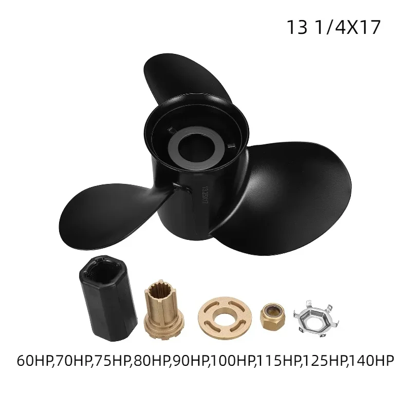 

13 1/4 X17 | 48-77344A45 Модернизированный алюминиевый подвесной гребной винт (включая комплект ступицы) Подходит для двигателя Mercury 60 75, 90, 100, 115 лошадиных сил, 15 слотов
