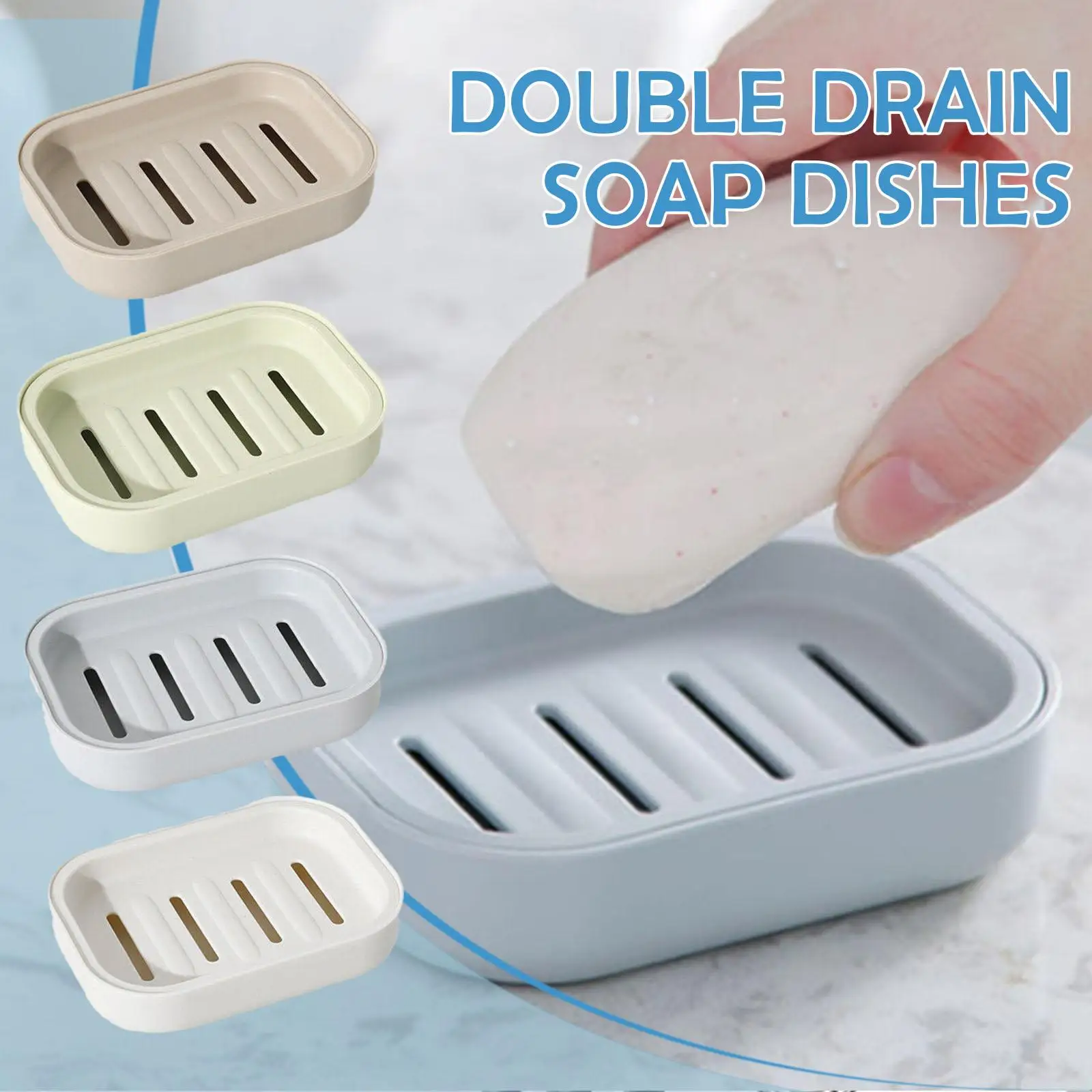 Portable Soap Box Container Bathroom Dish Plate With Supplies Four Cover Waterproof Colors Strong Organizer Household Seali D8A3