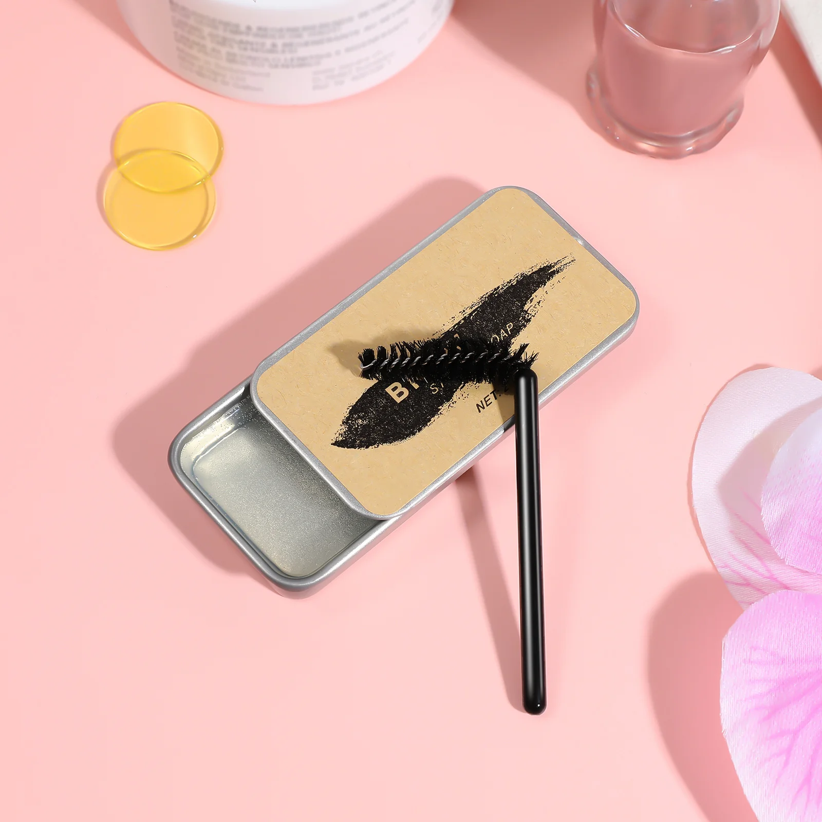 Jabón para peinar cejas, resistente al agua, herramienta de maquillaje para dar forma a las cejas de larga duración, fácil de llevar para mujeres, jabón para peinar cejas