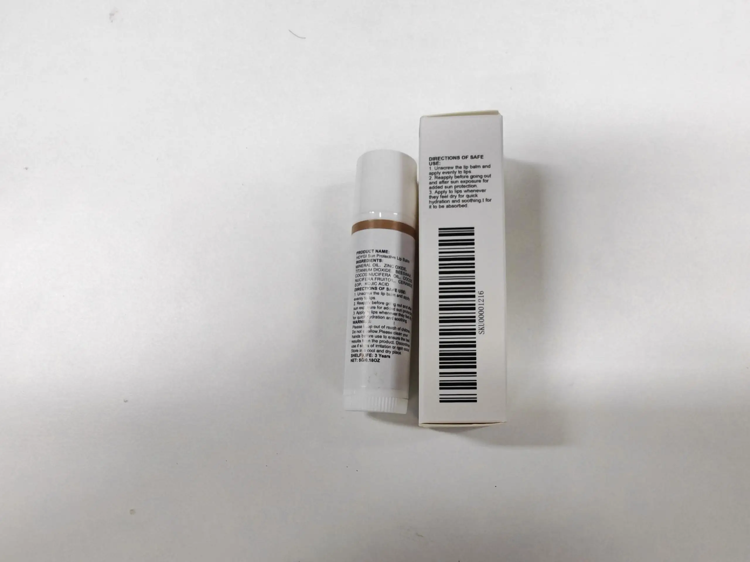 Hoygi SPF50 Sonnenschutz-Lippenbalsam mit Kojisäure-Ceramiden, feuchtigkeitsspendende, feuchtigkeitsspendende Lippenpflege für weiche, glatte Lippen, täglichen Gebrauch