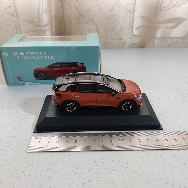 Diecast 1:43 scala ID.6 ID6 crzz SUV New Energy lega modello di auto giocattoli ornamento del veicolo