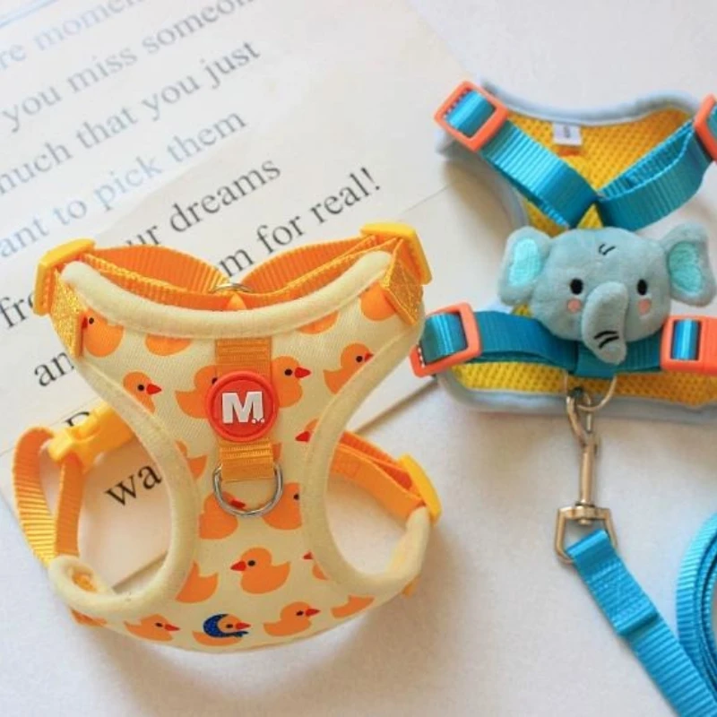 سترة قابلة للتعديل بياقة كلب للحيوانات الأليفة مع مقود - ملحقات تسخير للكلاب الصغيرة والمتوسطة من البوليستر بطباعة البلدغ الفرنسي #1