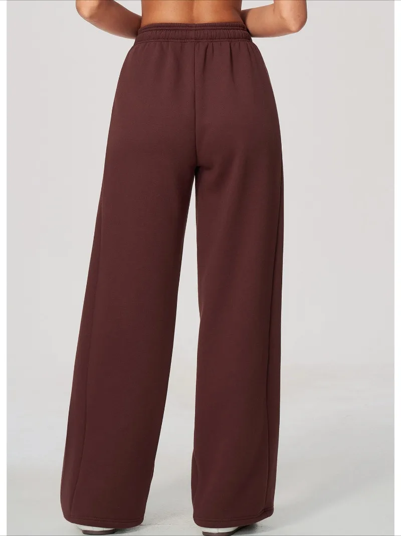 2026 Autumn Winter Sports Fitness Trousers Woman Elastic Waist Gym Sweatpants Female Clothing Casual Lace-up Running Long Pants