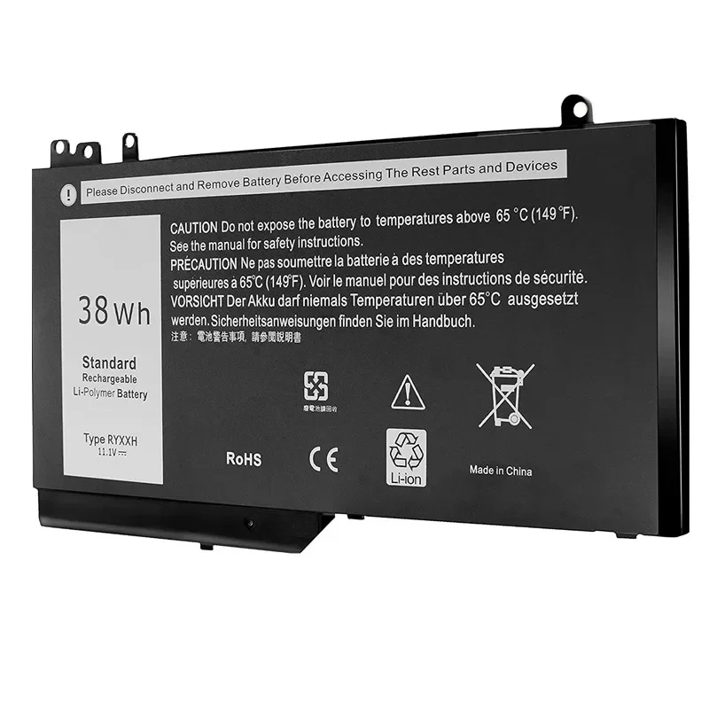 Genuine 11.1V 38Wh RYXXH Laptop Battery For Dell Latitude 3150 3160 5550 E5550 5450 E5450 5470 Notebook 9P4D2 YD8XC 5TFCY