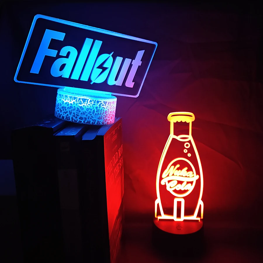 Vault Boy Figure Night Light 3D Illusion Akrylowa laserowa lampa z logo Vaultboy do dekoracji pokoju dla graczy Prezent świąteczny Arcane 3d Lights