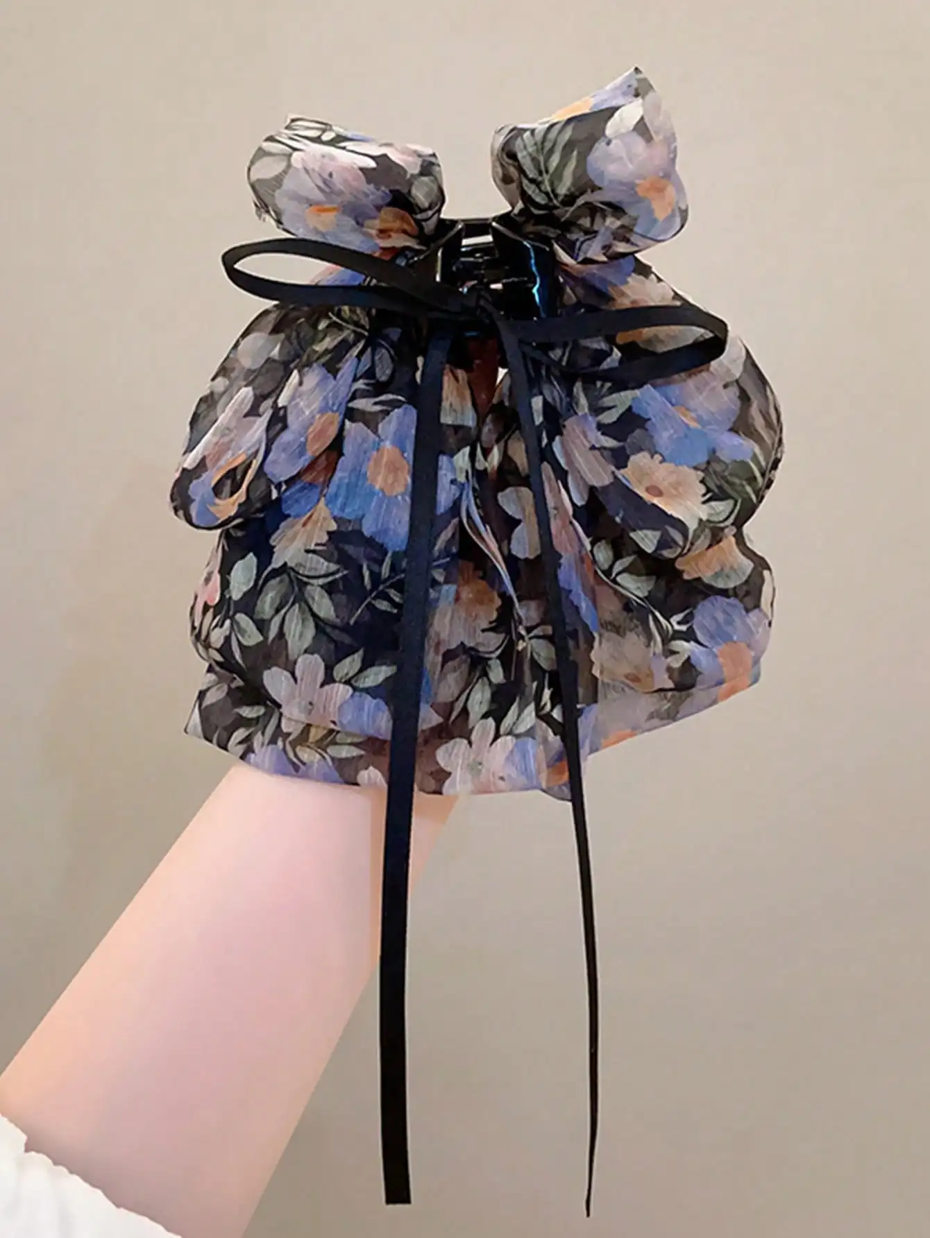1/2 Pcs Fashion Chiffon Floral Bow Putte Hair Claws For Women Girls Party Hair Accessories