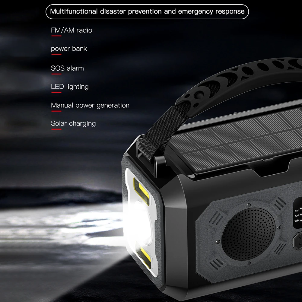 12000mAh 비상 라디오 손전등 태양 핸드 크랭크 - Emergency Radio Solar 리뷰 및 가격
