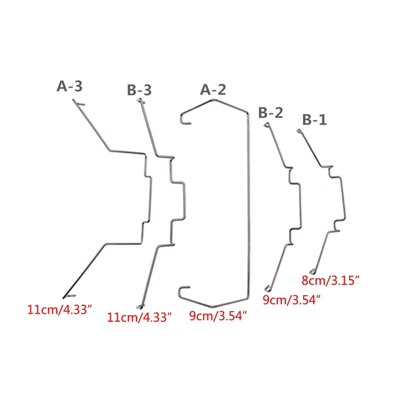 B0KA Kait Kipas Radiator CPU Kipas Braket Tetap Gesper Kipas Baja Tahan Karat Elastis Gesper Kipas 2 Buah/Set