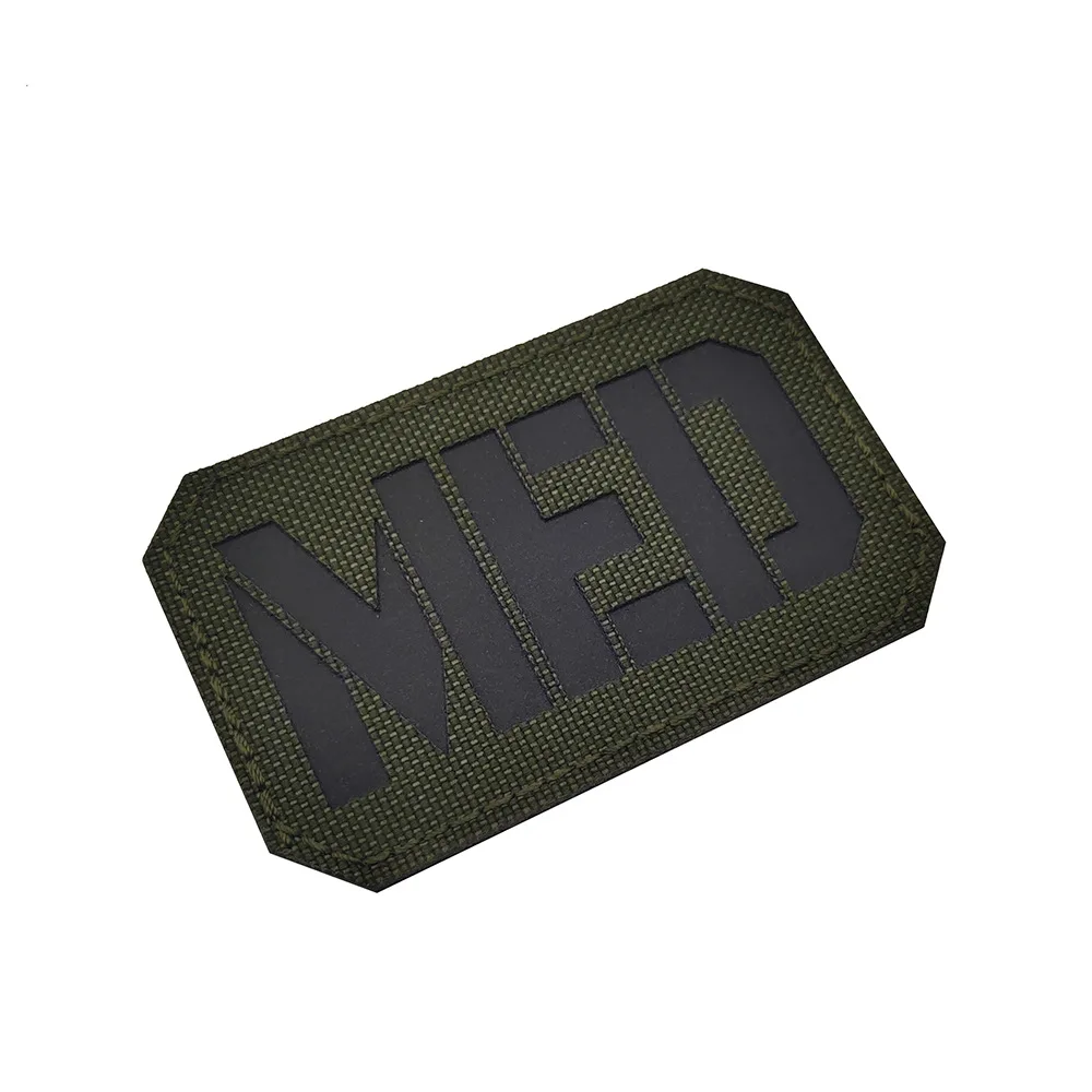 MEDIC Embroidered Patch IR Reflective Glow In Dark Tactical Military Patches Medical MED EMT PARAMEDIC Emblem Badges