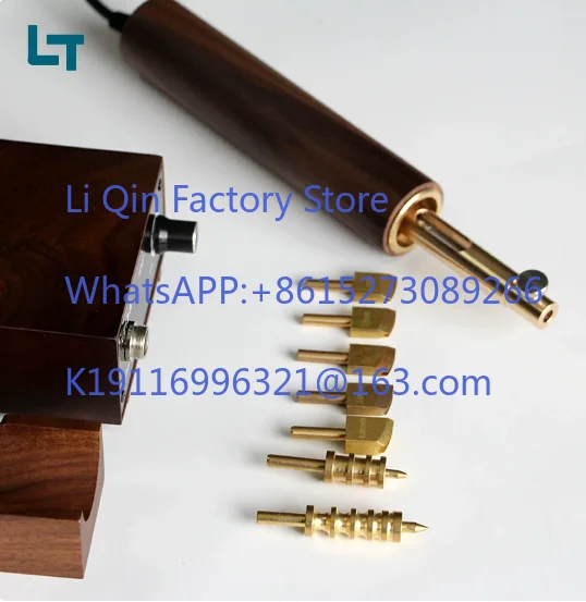 220V Electronic Hot Leather Edge Creaser Machine Brass Stamp Heater Grooving Iron Edge Sealing Tools Leathercraft Stamping 72W B
