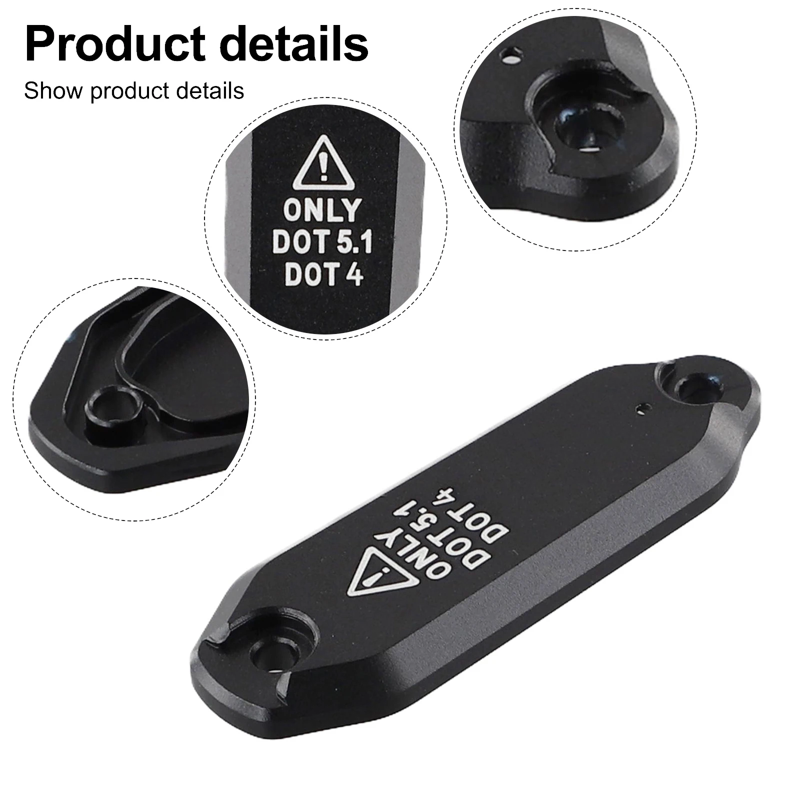 Cycle Brake Lever Reservoir Cap Kit For-Sram DB5 Guide RE-RS/RSC-Ultimate Aluminum Alloy Black  Brake Lever Reservoir Cap