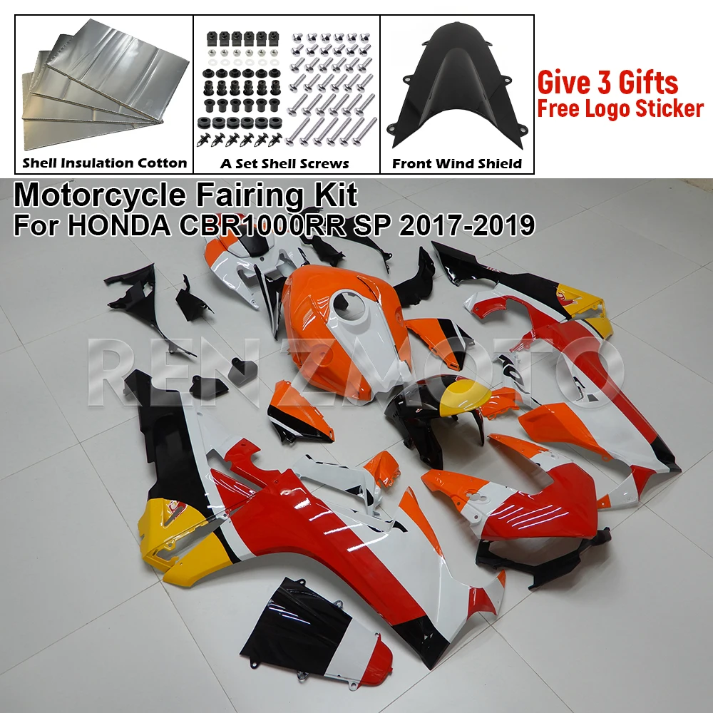 

Комплект обтекателей мотоцикла для HONDA CBR1000RR 2017 2018 2019 CBR1000 CBR 1000RR 17 18 19, литьевой матовый черный комплект кузова