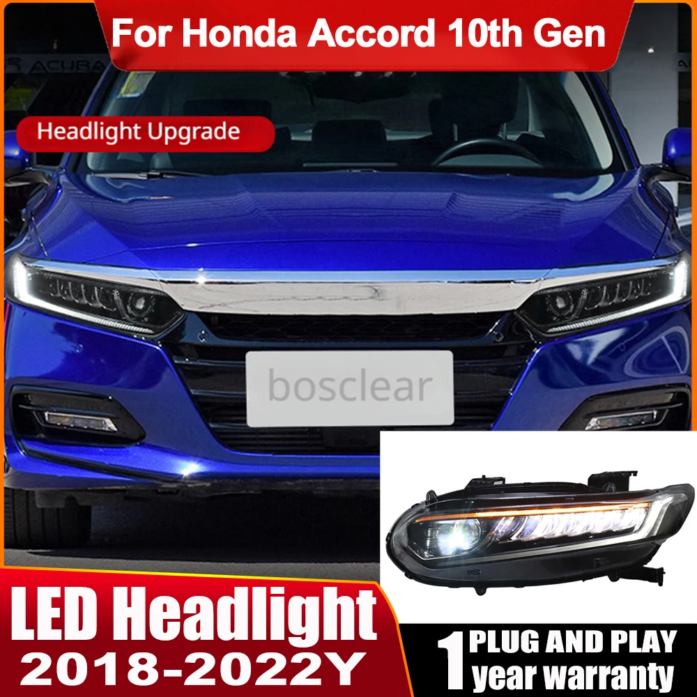 

Full LED Headlights Assembly for Honda Accord 10th Gen 2018 2019 2020 2021 Car Styling Front Lamps Sequential Turning Signal DRL