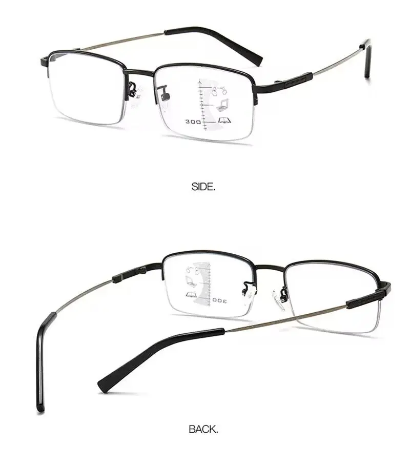 Titan legierung Progressive Photochrome Lesebrille Frauen Männer Multi Fokus Anti Blau Licht Myopie Gläser Sport – Detail 10