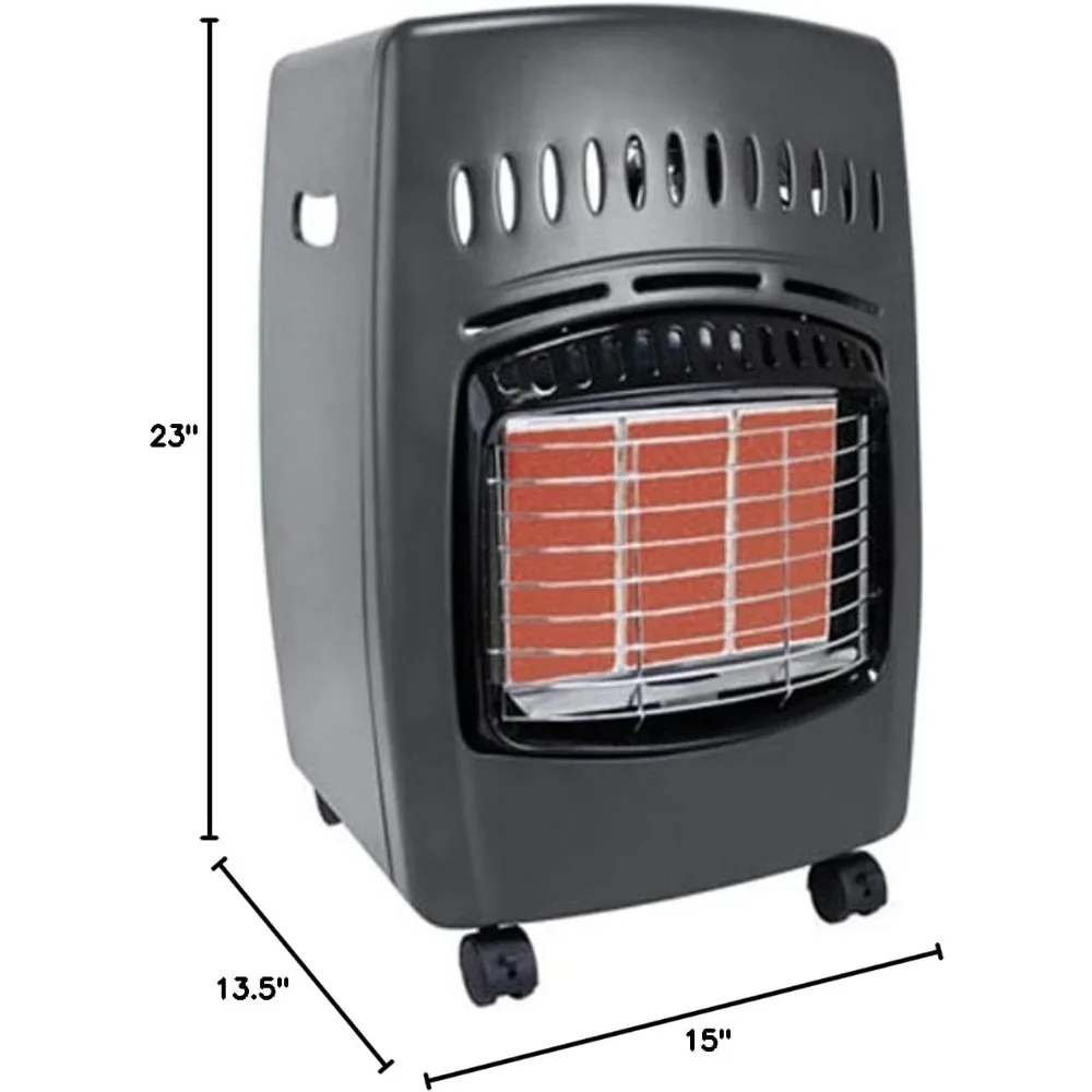 Chimeneas, Comfort Glow GCH480 Propane(LP) Cabinet Heater, Black, 13.5