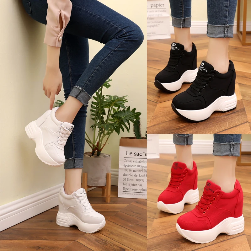 Increas Height Women Shoes Autumn Espadrilles Platform British Style Creepers Casual Female Sneakers Modis Fall Preppy Clogs 202