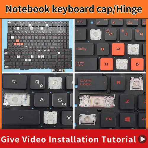 Imagen 1 del producto Bisagra de tapa de llave de repuesto para teclado Asus ROG Strix GL553 GL553VD GL553VE GL553VW GL753 GL753VD GL753VE GL753VW