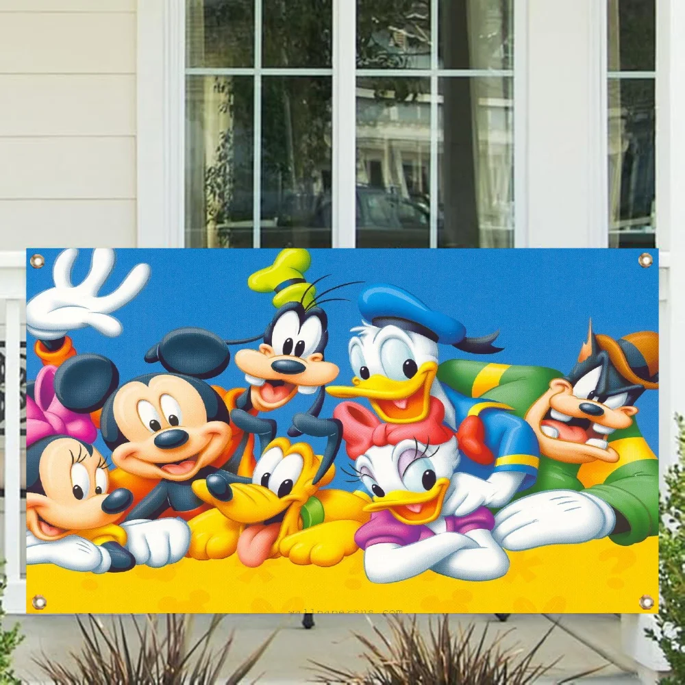 Garden Flag Four Hole Single Sided Flag Polyester Outdoor Decor Room Aesthetic Disney Daisy Duck Funny Flags and Banners Wall