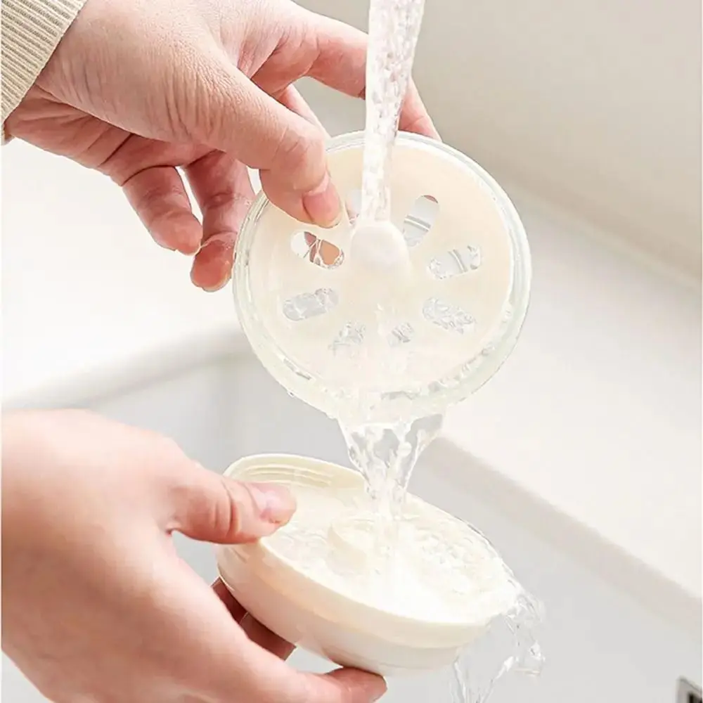 Elastic Lifting Portable Denture Case Clear Case No-Leak Design Retainer Cleaning Box with Mirror Dustproof Case