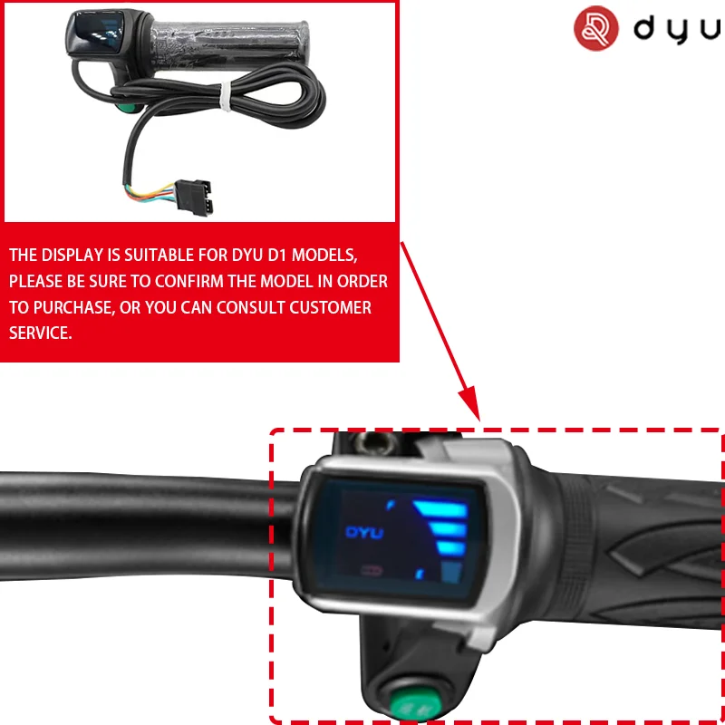 DYU D1/D2 acceleratore con maniglia dell'acceleratore per bici elettrica DYU