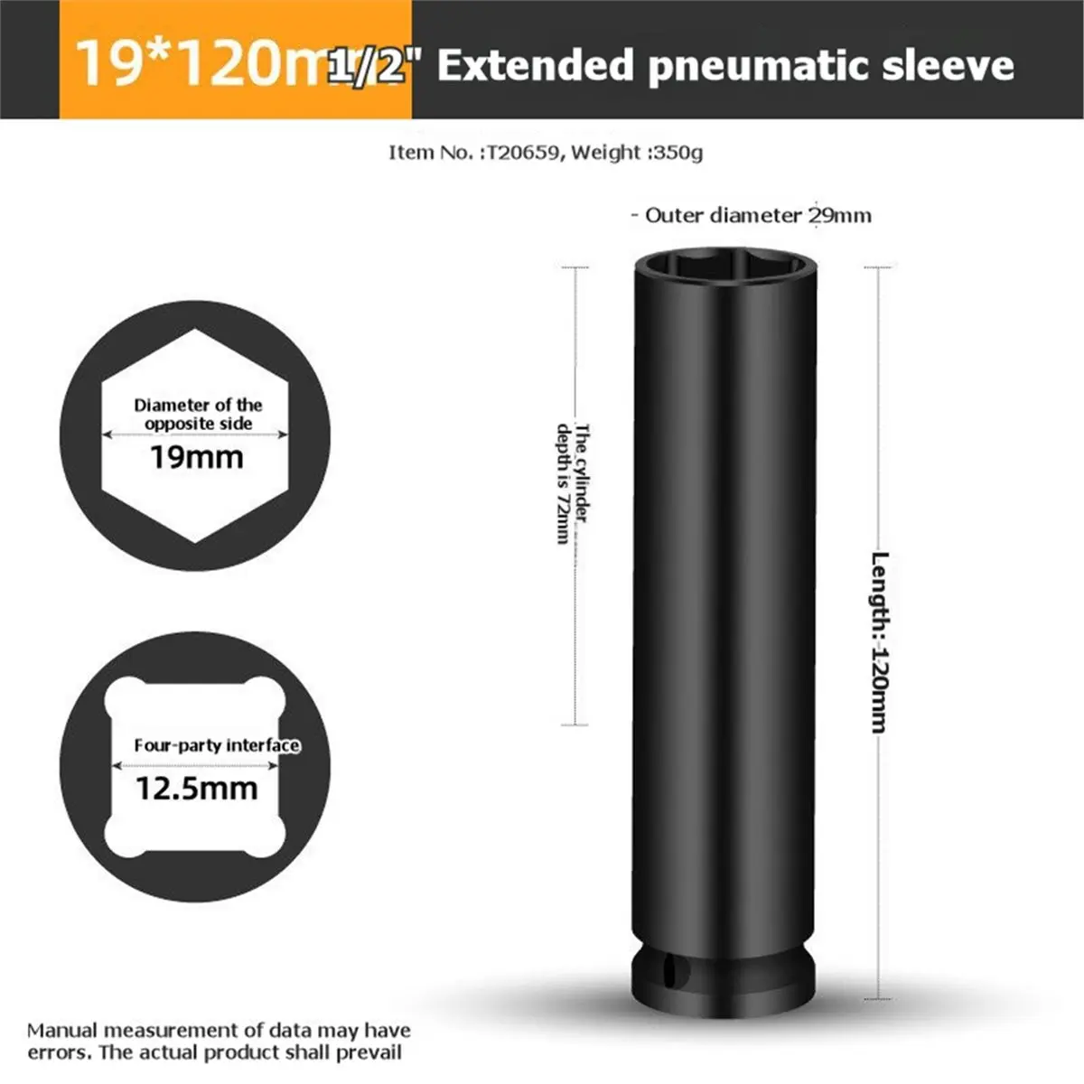 RECOMMENDATION  Drive Deep Impact Socket (120mm), Extra Long Hex Socket for Automotive Lug Nuts & Mechanical Repairs 19mm