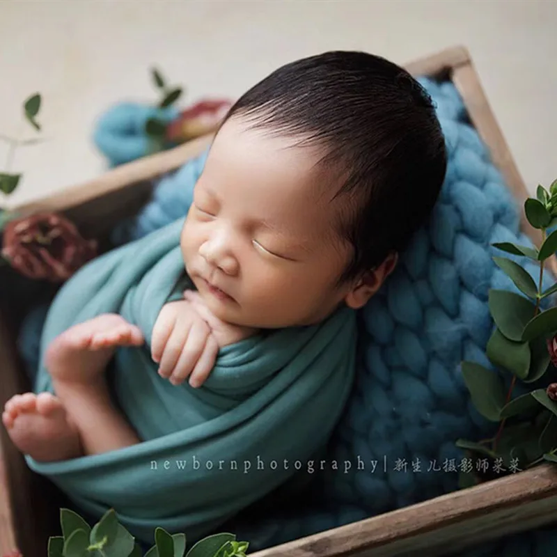 2023Newborn Woolen Merino Blanket for Baby Photography Props,Basket Filler Cushion Blanket