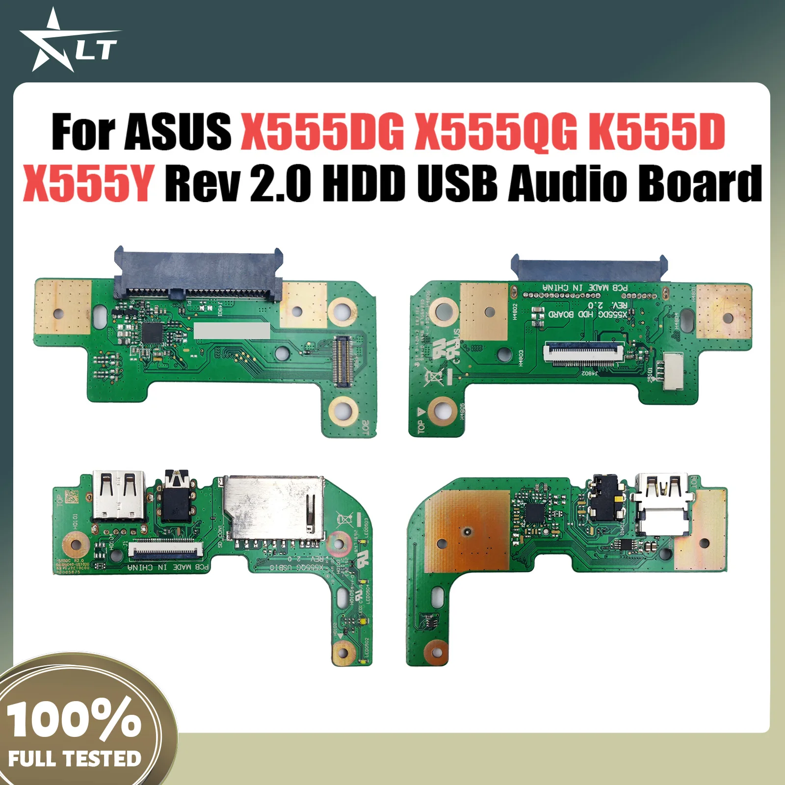 For Asus X555DG X555QG Series HDD Hard Disk Drive USB Audio Board K555D X555Y X555B REV:2.0 100% Tested Fast Ship