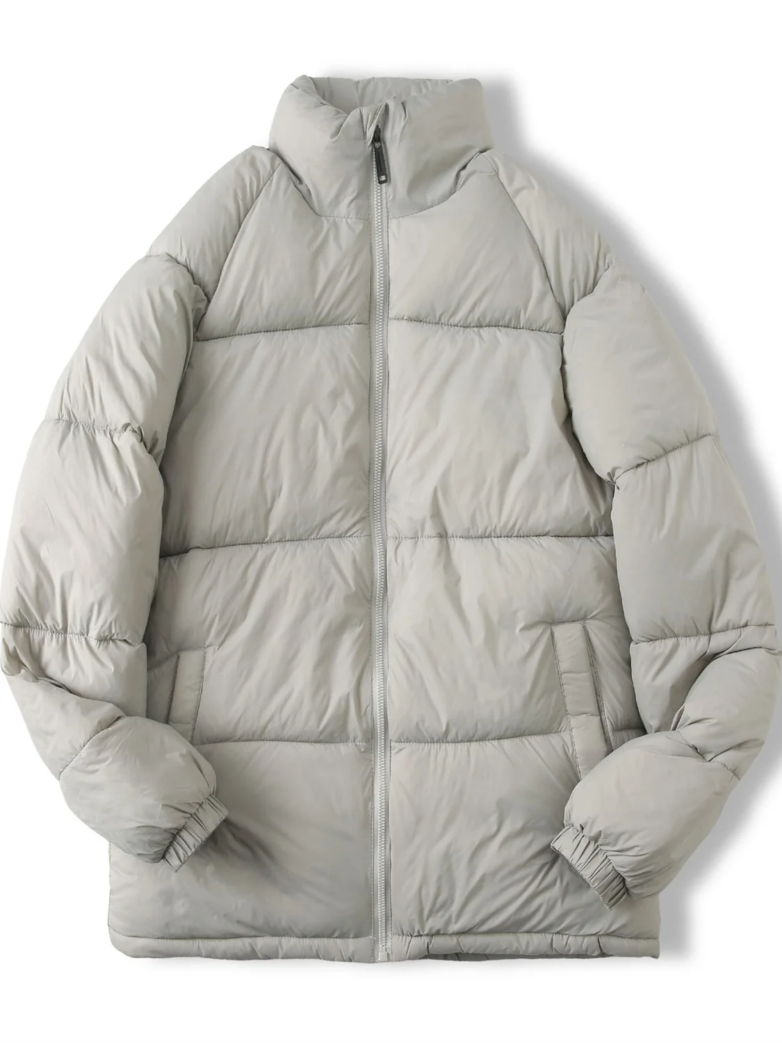 معطف Thiened Tech من القطن المنتفخ Jaet بياقة واقفة معطف Bread Sle للرجال والنساء Faion Urban Long Sve Stand Fit Pure C...