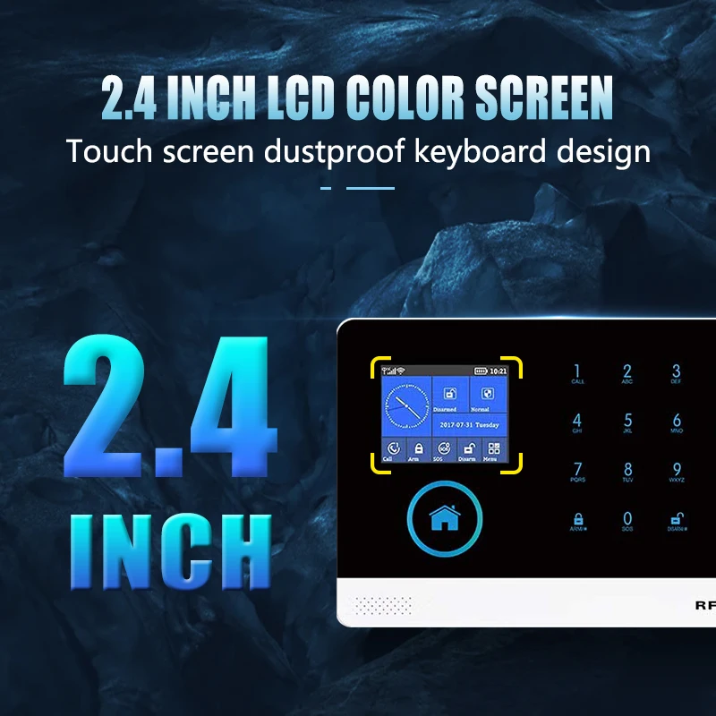 Tuya Home Security Alarm System Smart WIFI GSM 433MHz Motion Sensor Detector Compatible With Alexa & Google House App Control