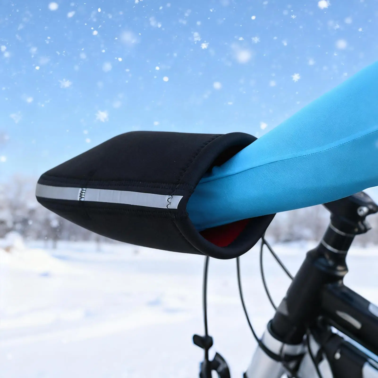 

Handlebar Gloves 1 Pair Windproof Thickened Mountain Bike Handlebar Mittens For Adventure Racing Touring Long-Distance Riding