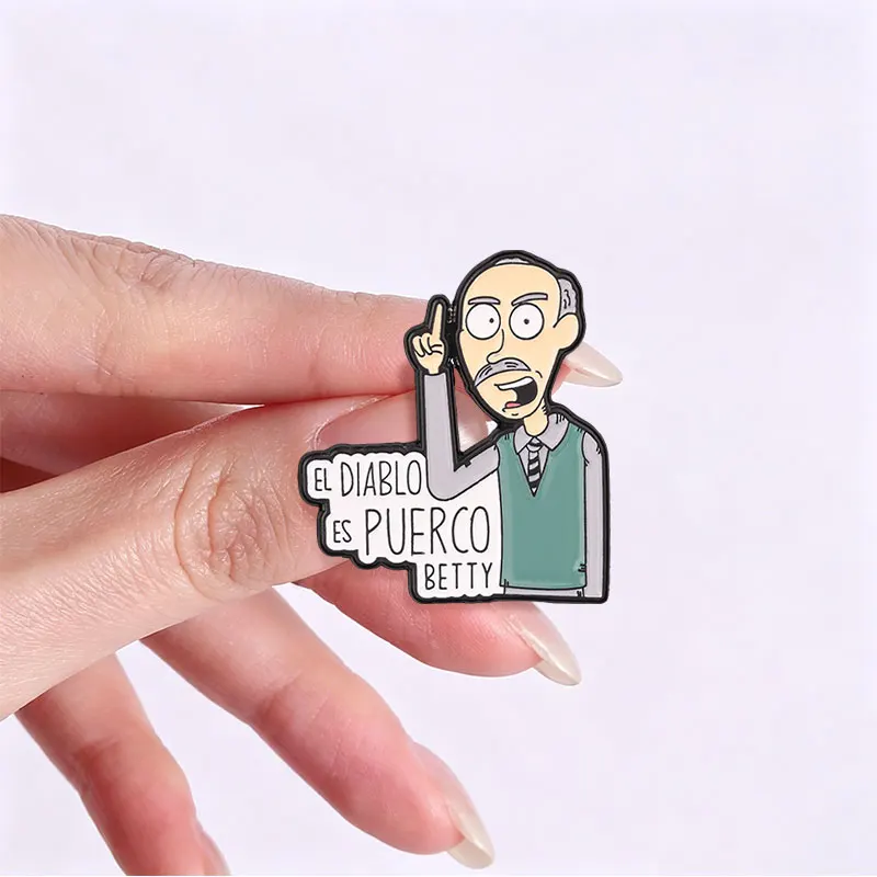 American Comedy TV Series Figure Enamel Pin El Diablo Es Puerco TV Humor Brooch Bags Lapel Badge Jewelry Gift for Fans Friends