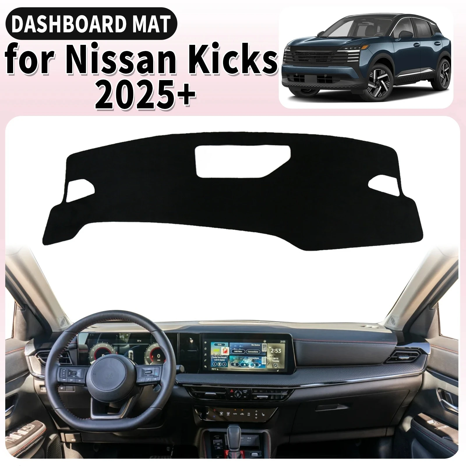 

fit for Nissan Kicks 2025 2026 Dashmat Dashboard Cover Pad Car Accessories DashMat Sunshade Protective Carpet