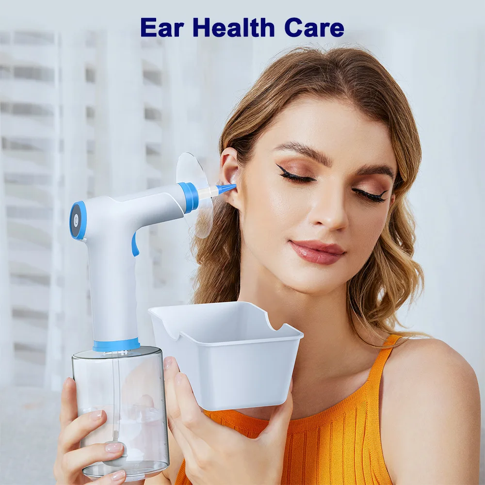 2023 New Electric Ear Rinser with Earmuffs Household Portable Ear Canal Cleaner Ear Washing Tool