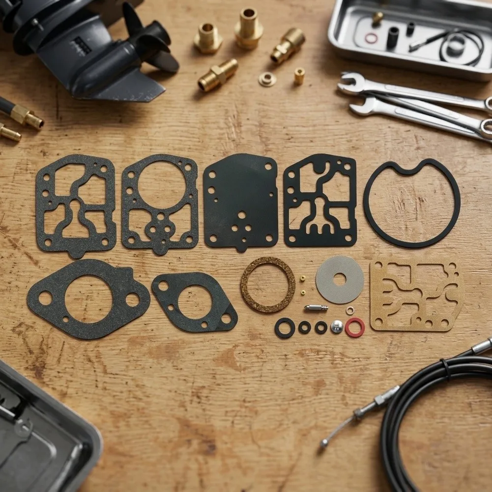 Carburetor Rebuild Set 26517 for Mercury 7.5 For HP 9.8 For HP For Outboard Motors Compatible with WMB1 WMB2 WMB3 WMB4