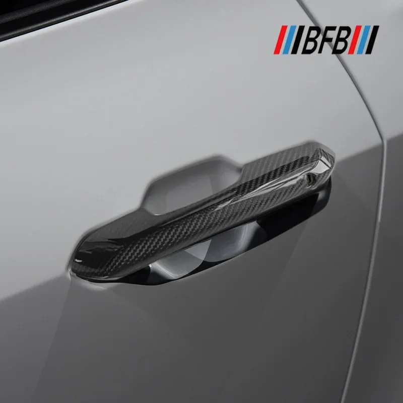 

For Ford Mustang Real Dry Carbon Fiber 24-26 Exterior Decoration Outer Door Left Right Handle Shell Cover Modification Body Kit