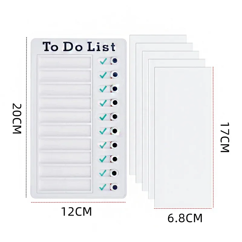 Dispositivo de tarjeta de perforación de tarjetas de notas de organización de horarios para notas, planificación de tareas diarias, lista de