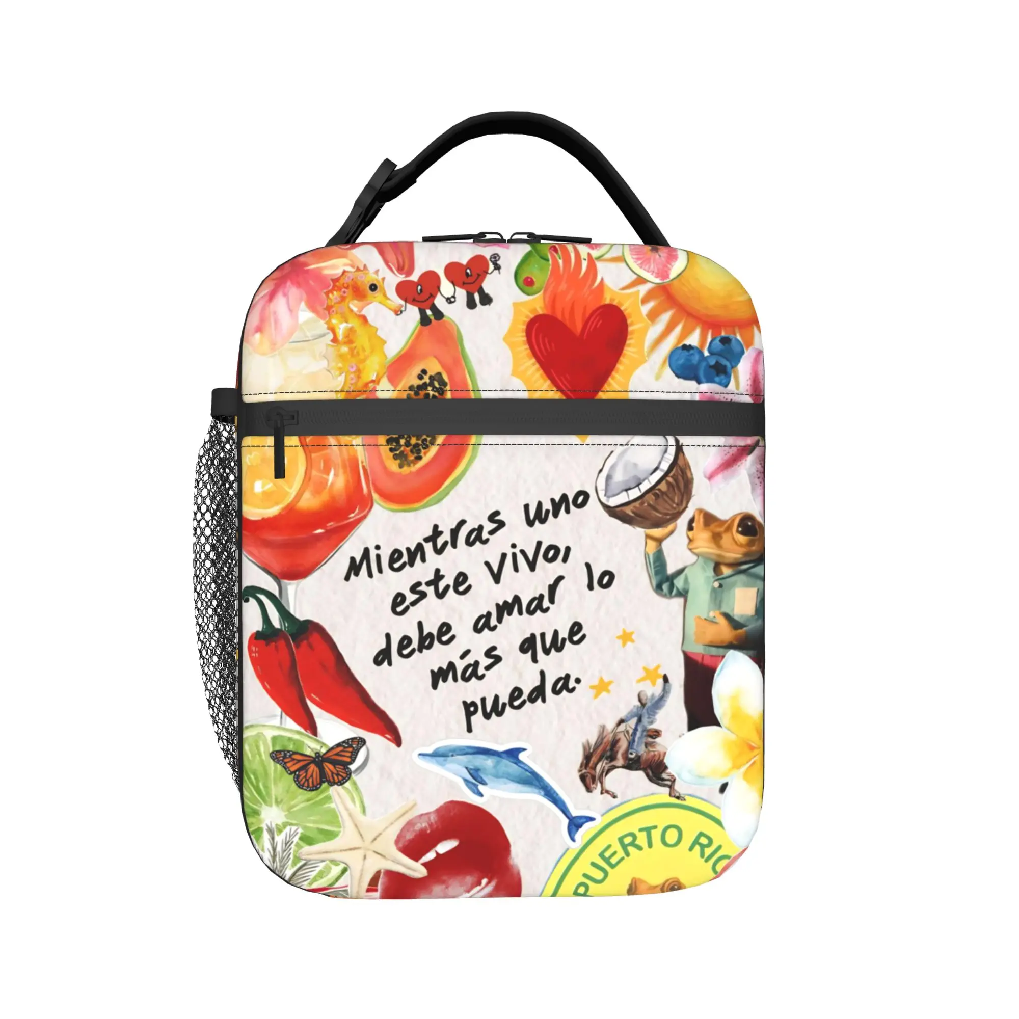 Bad Bunny DTMF Tour 2026 Thermal Insulated Lunch Bag for School  Reusable Food Bag Men Women Cooler Thermal Food Box