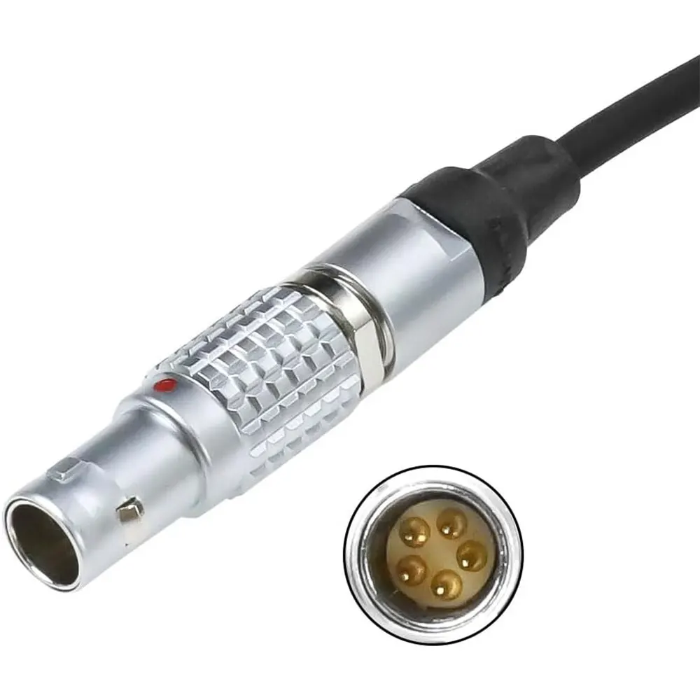 Alvin's Cables Heavy-Duty TIME Code Cable - 5 Pin Male to BNC Sync Connector for Sound Devices XL LB2, Aaton Cantar, and Profess