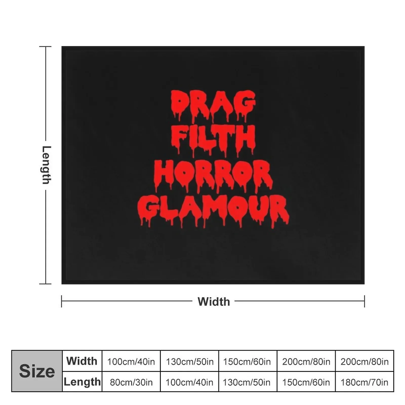 Drag Filth Horror Glamour Throw Blanket Polar warm winter Designers Blankets