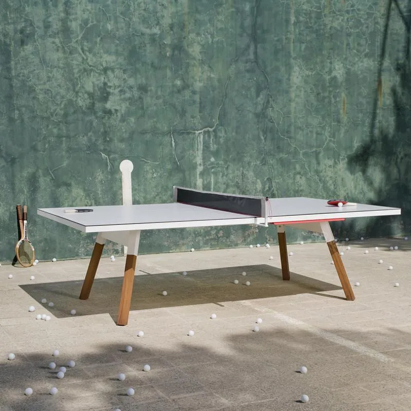 Solid wood table tennis table indoor foldable family