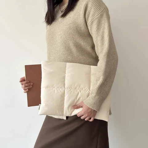 Bekväm, fluffig laptopväska 13, 14, 15 tum, för MacBook Air, Xiaomi, HP, stötsäker, ultralätt och fluffig laptopväska 8 best sales puffigt laptopfodral - №1